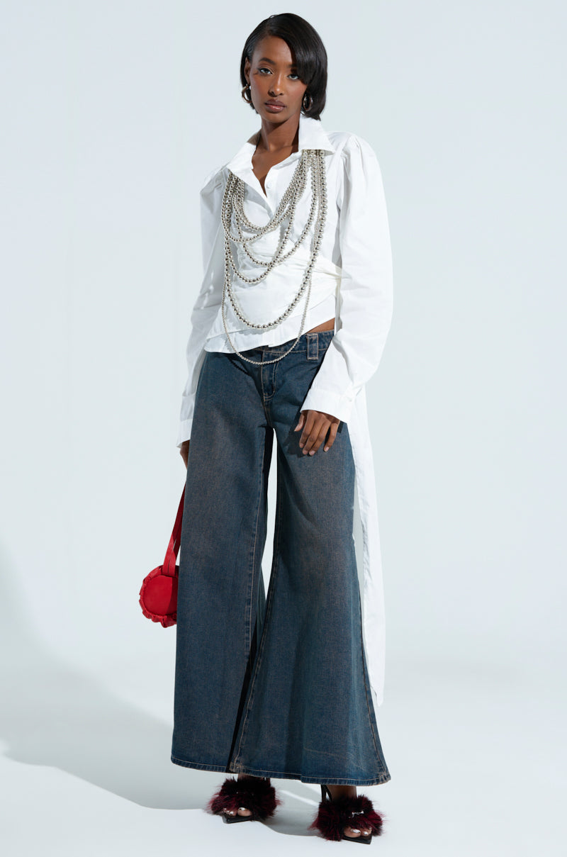 LOTS OF LOVE FOR YOU LOW RISE DENIM PANT