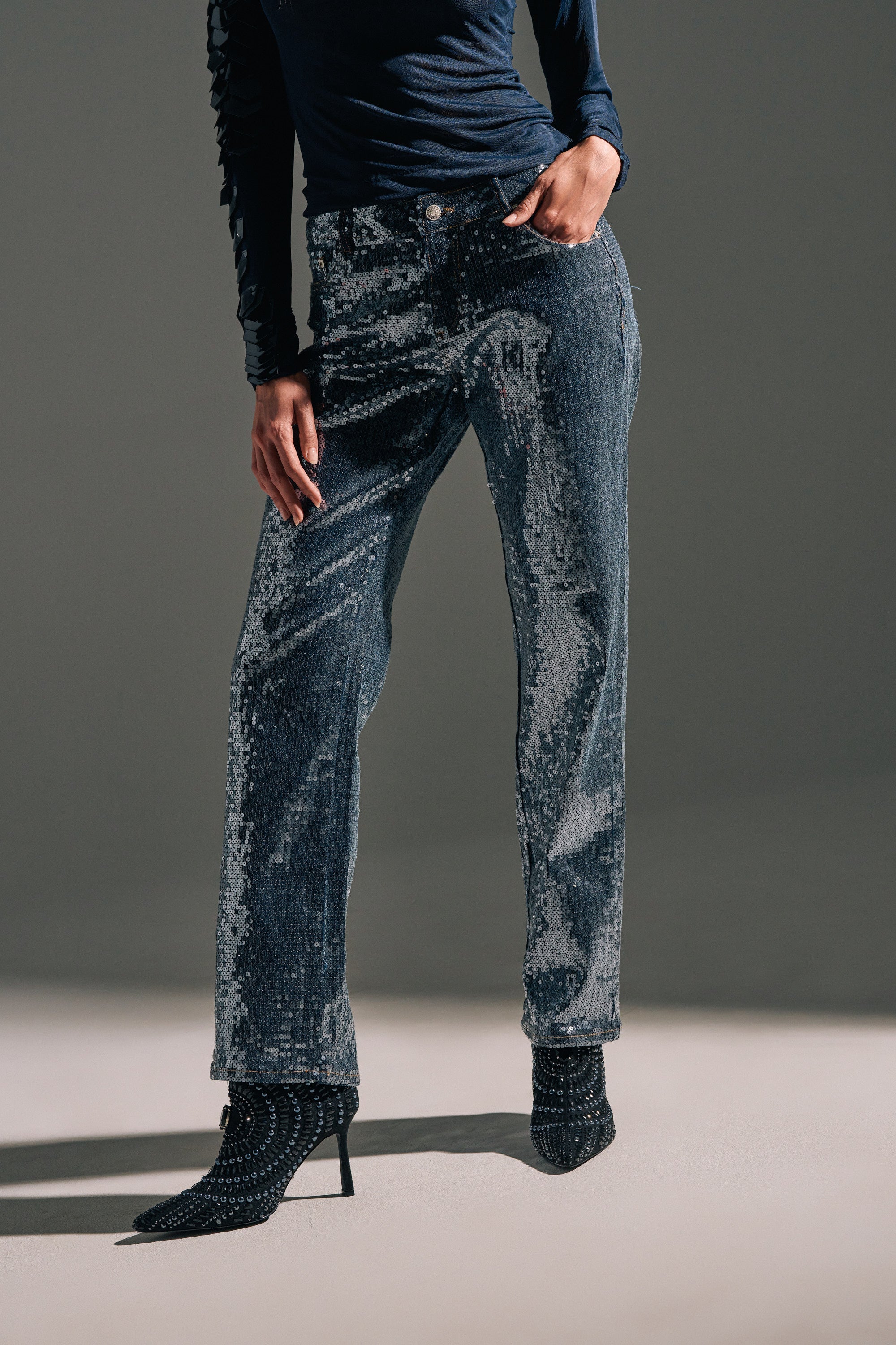 ASHTON SEQUIN DENIM PANT
