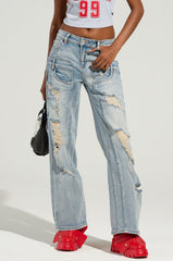 MADDIE MID RISE WIDE LEG JEANS