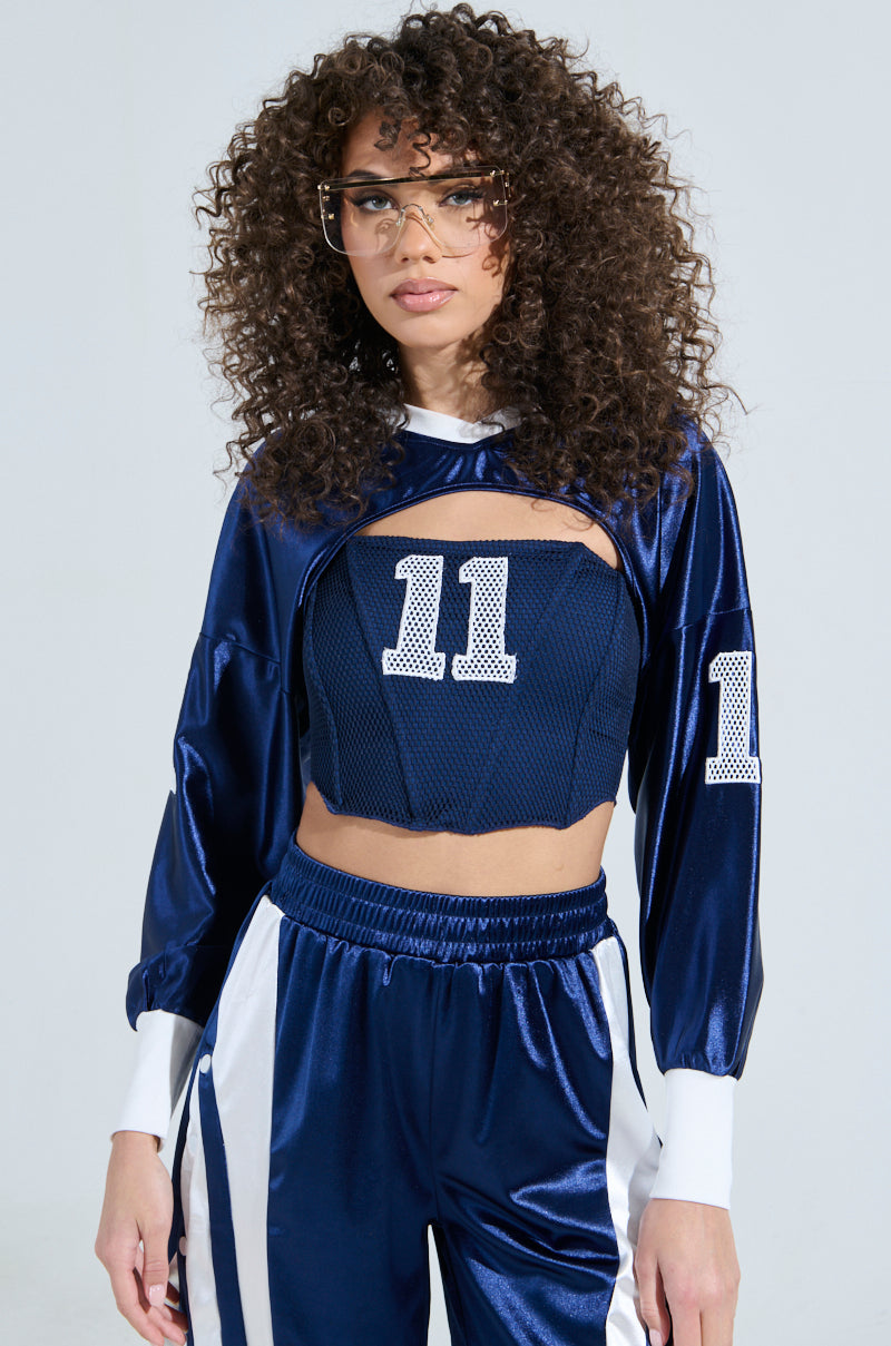 GAME TIME BOLERO SWEATSHIRT