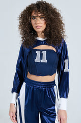 GAME TIME BOLERO SWEATSHIRT