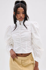 GIVE ME LOVE WHITE BLOUSE