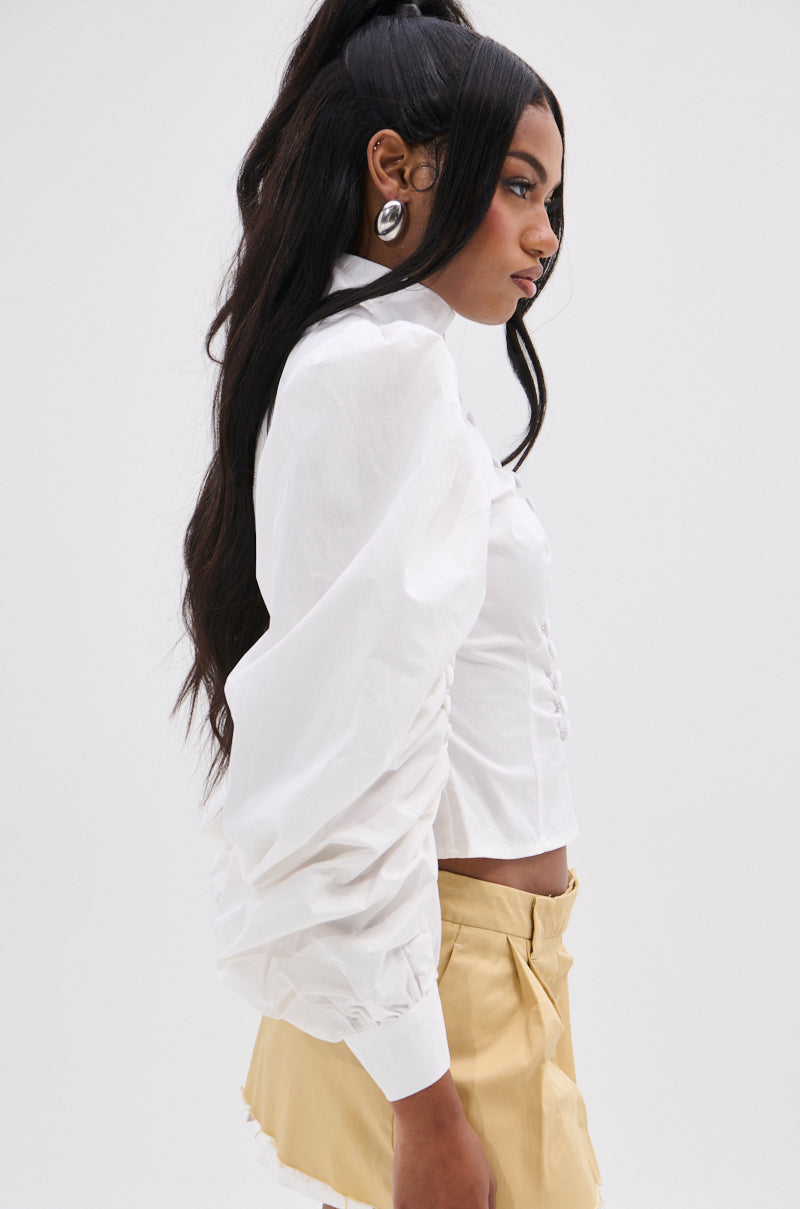 GIVE ME LOVE WHITE BLOUSE