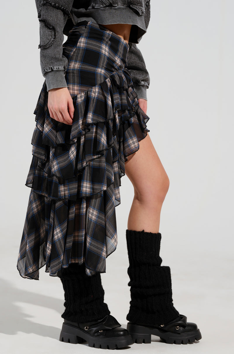ALL MY LOVE PLAID SKIRT