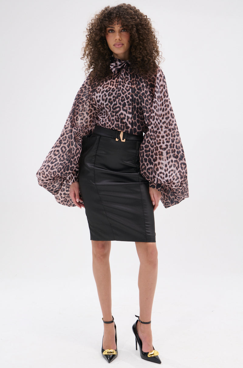 WINE AND DINE SATIN MIDI SKIRT