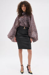 WINE AND DINE SATIN MIDI SKIRT