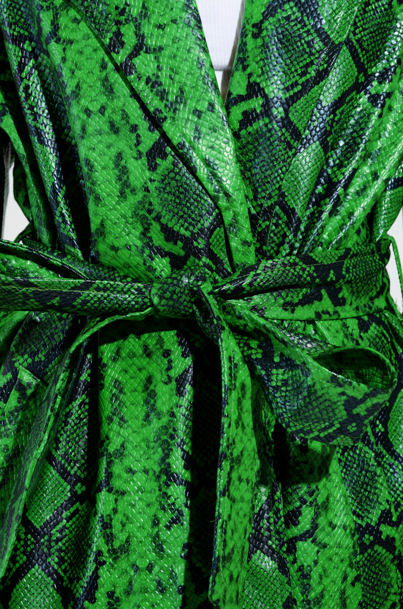 ENVY SNAKE PRINT TRENCH