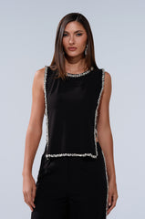 TALK TO ME BABY BLOUSE WITH RHINESTONE