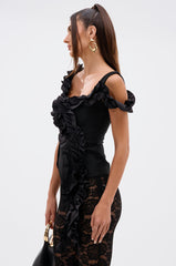 RUFFLES EVERYWHERE BANDAGE BLOUSE