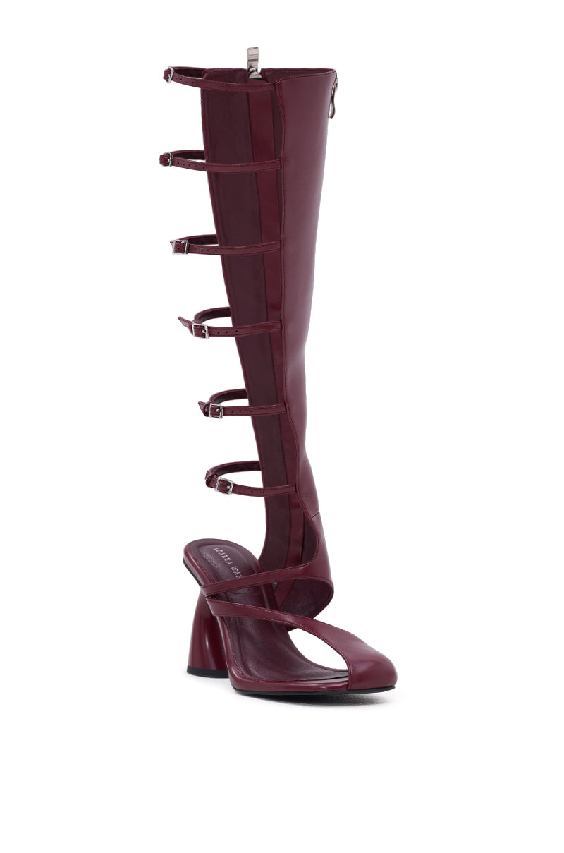 AZALEA WANG ANDRIUS BURGUNDY GLADIATOR SANDAL