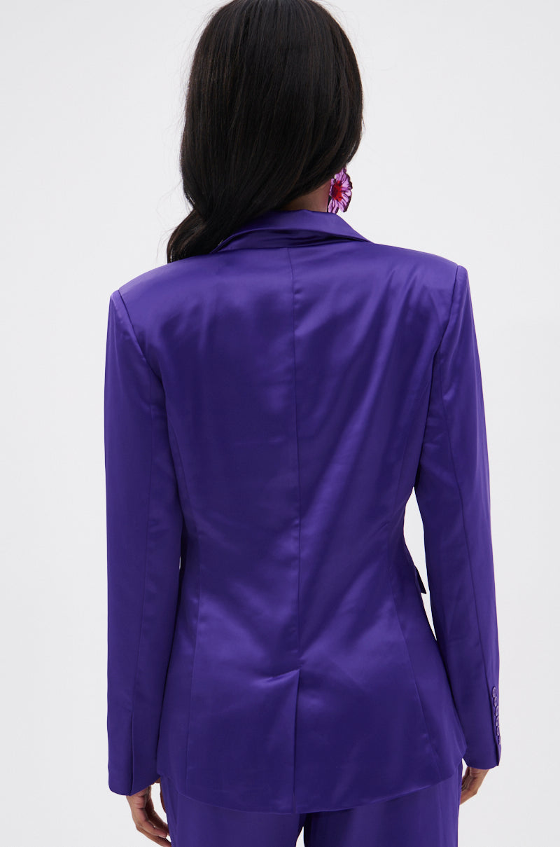 SAY YOU LOVE ME SATIN BLAZER