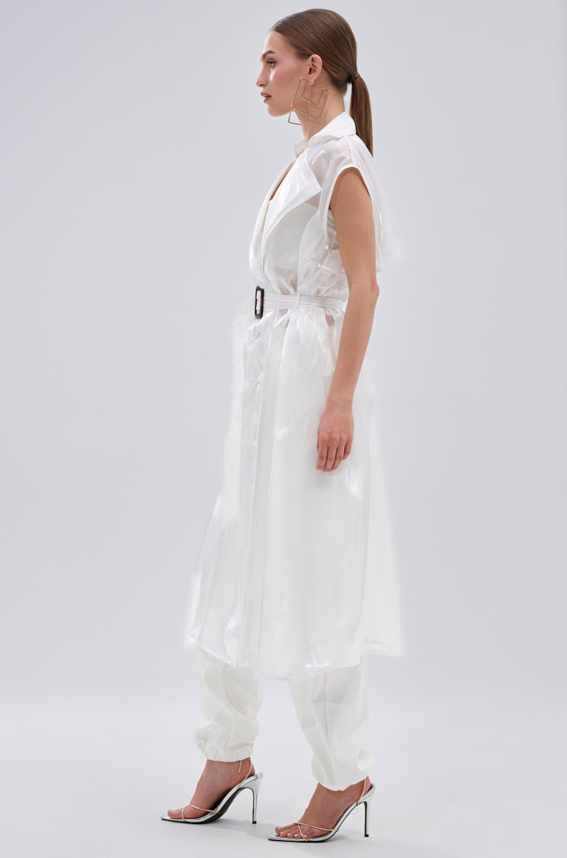 FLOATING ORGANZA TRENCH VEST