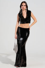 PARTY IN THE CITY CROP TOP IN BLACK