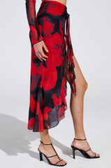 CAROLINA MESH MIDI SKIRT