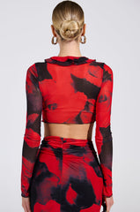 CAROLINA LONG SLEEVE MESH TOP