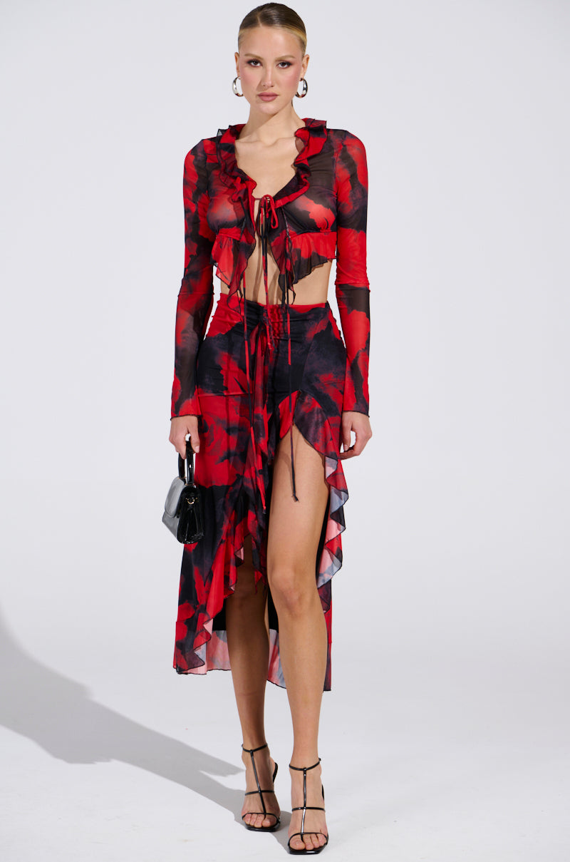 CAROLINA LONG SLEEVE MESH TOP