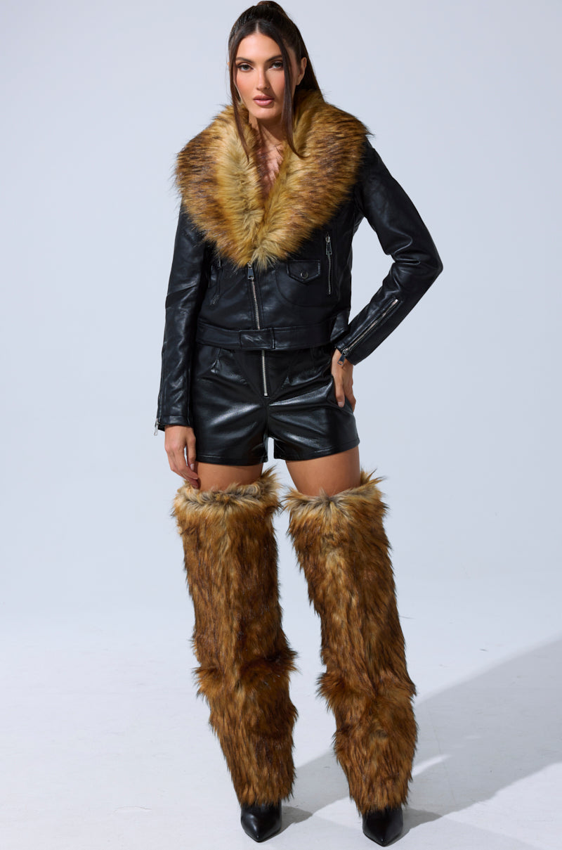 AUSSY FUR COLLAR MOTO