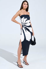 YOURS TRULY FLORAL MIDI DRESS