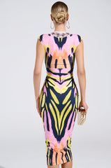 MARIA PRINTED MIDI DRESS