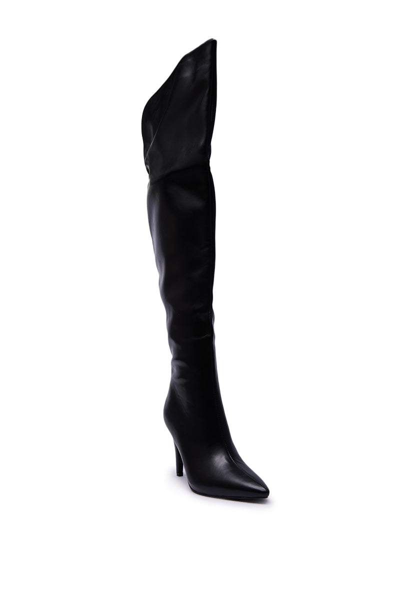 AZALEA WANG BEAUCOUP BLACK OVER THE KNEE BOOT