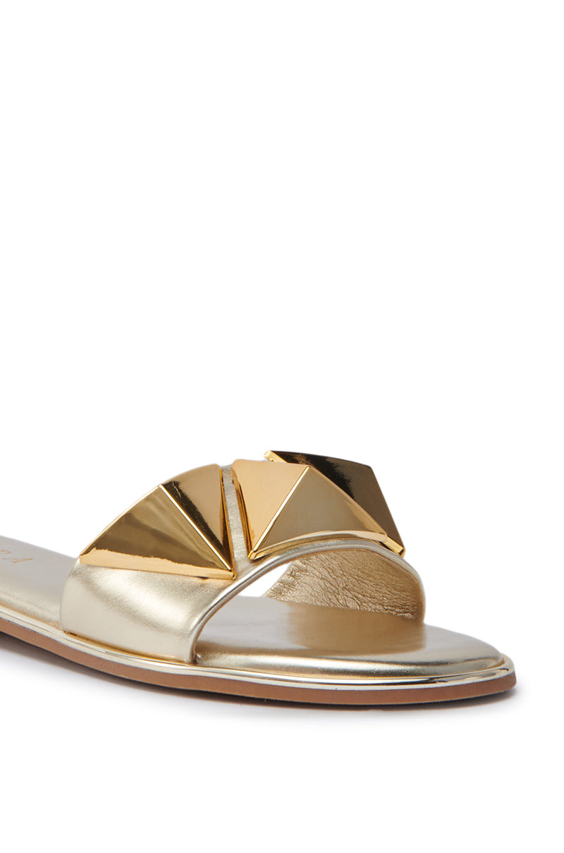 AKIRA BENNO GOLD FLAT SANDAL