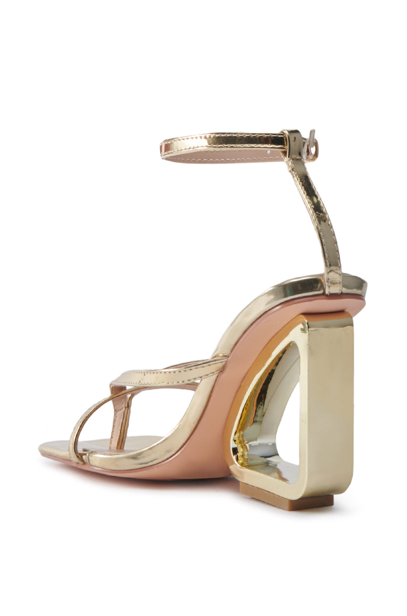 AKIRA BRANWEN GOLD WEDGE SANDAL