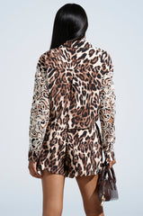 LEILA LEOPARD BUTTON DOWN