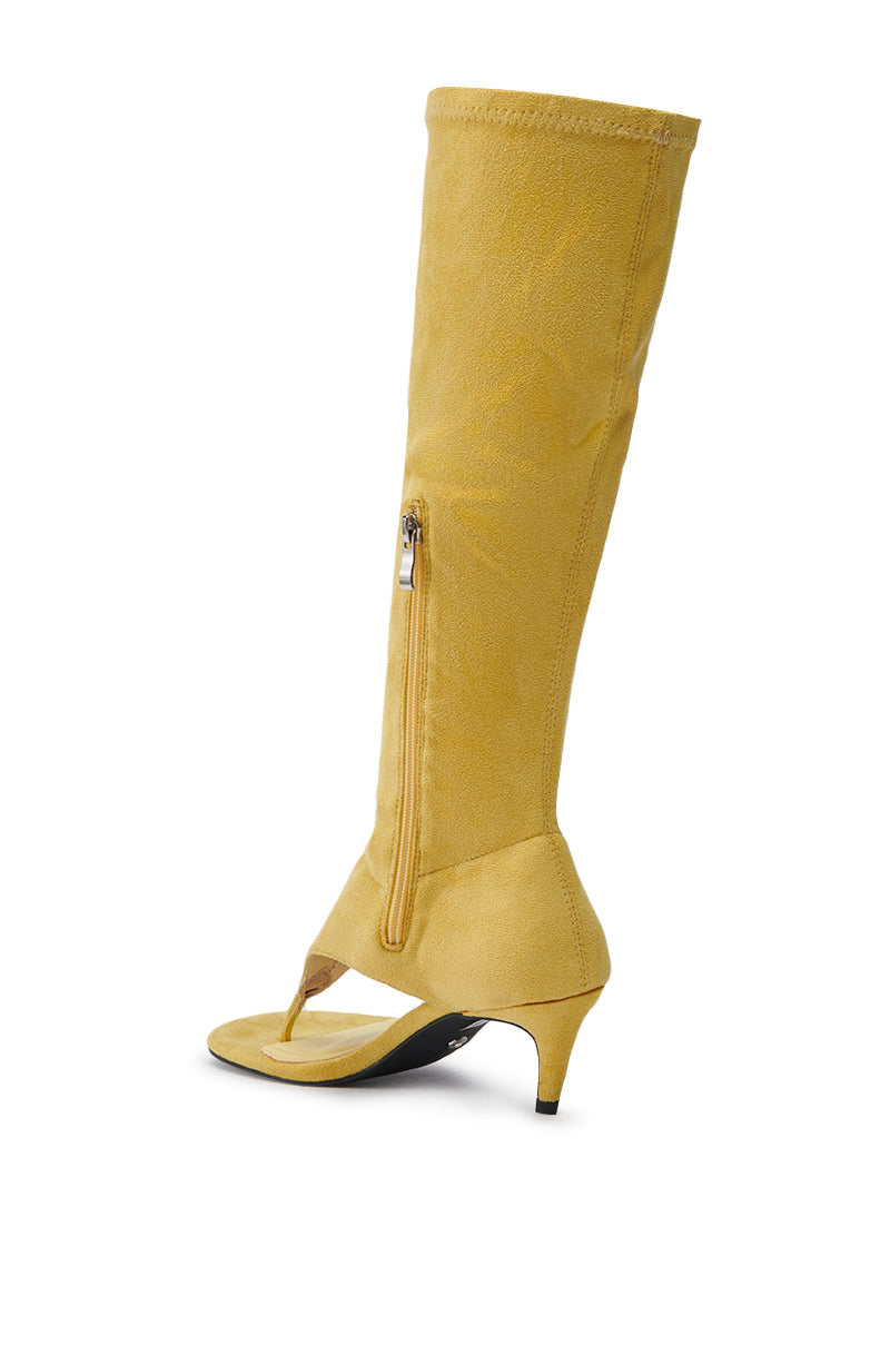 AZALEA WANG CECILE MUSTARD SANDAL STILETTO