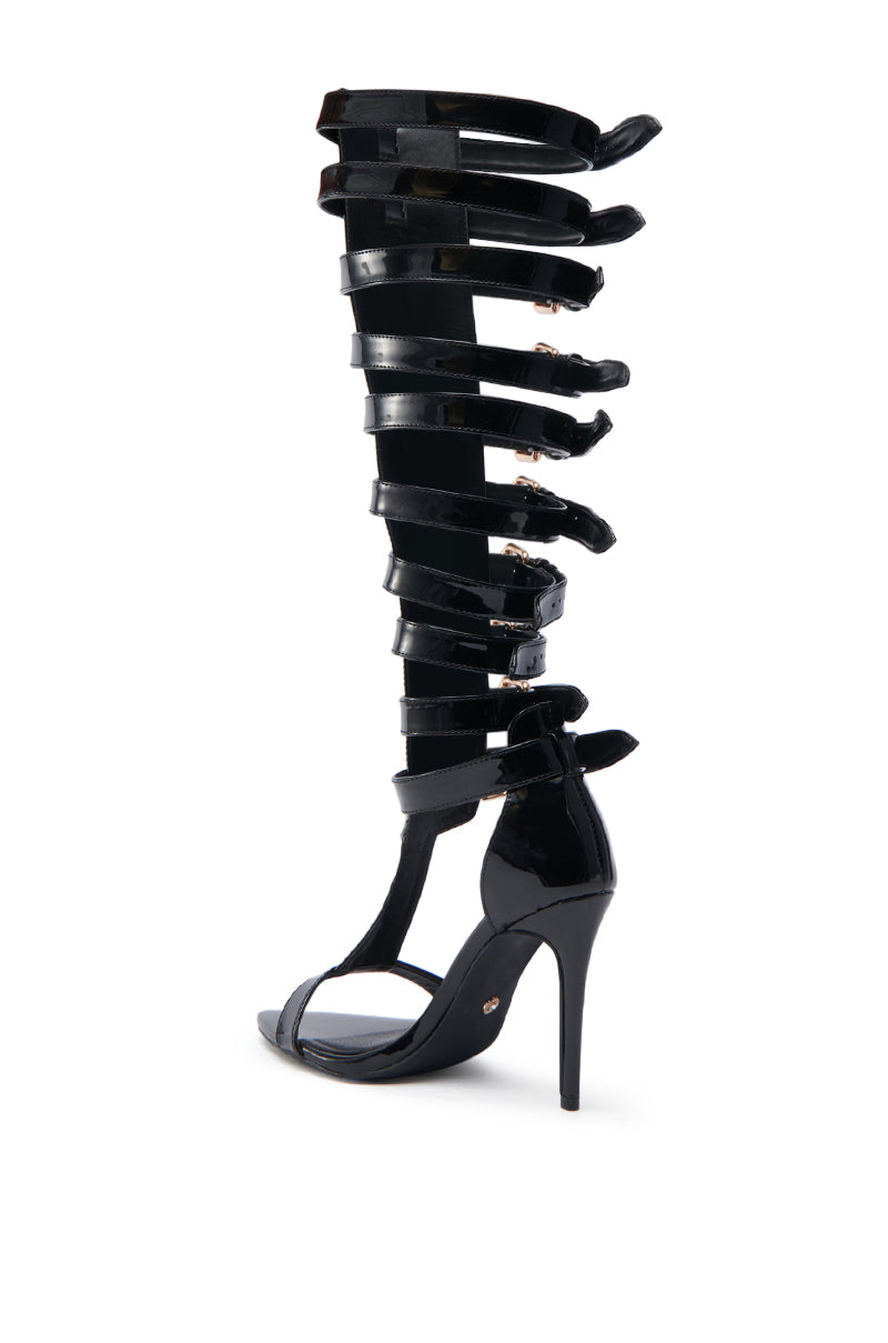 AZALEA WANG CHRELLI BLACK OVER THE KNEE SANDAL
