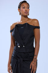 BUSINESS ONLY PINSTRIPE CORSET