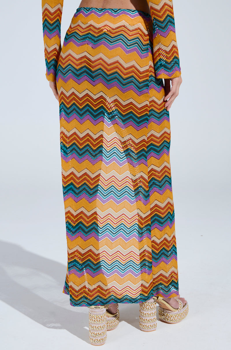 OH SO ZIGGY CROCHET MAXI SKIRT