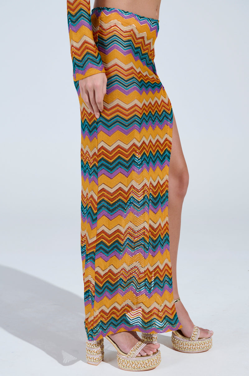 OH SO ZIGGY CROCHET MAXI SKIRT