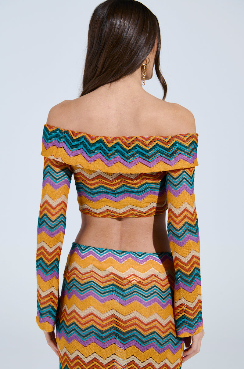 OH SO ZIGGY CROCHET OFF THE SHOULDER TOP