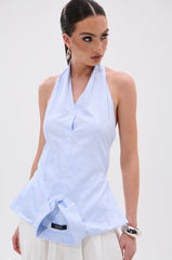 TINA STRIPE POPLIN BLOUSE