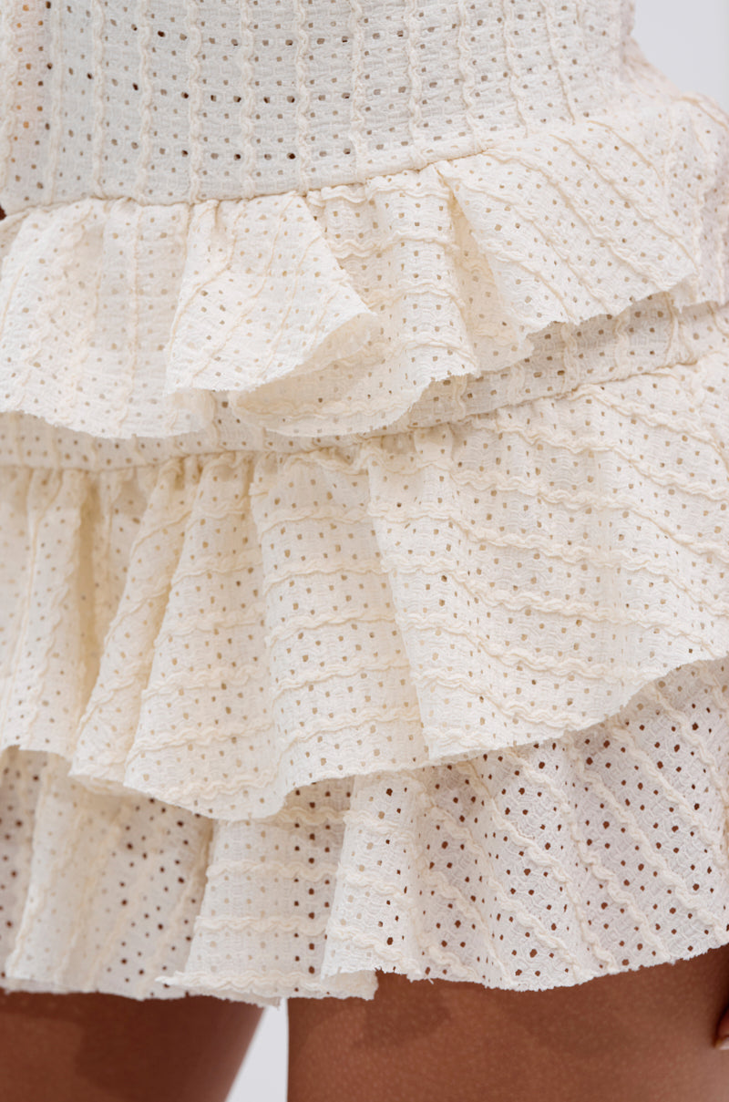 SUMMATIME FINE RUFFLE MINI DRESS