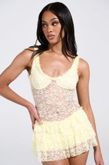 DREAMING ABOUT YOU LACE MINI DRESS
