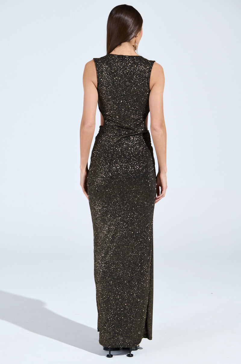 CROSS MY HEART MAXI DRESS WITH CUTOUT