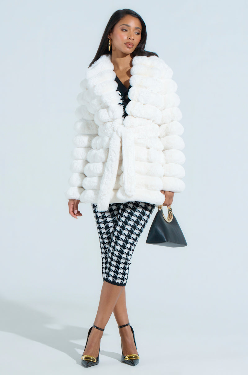 LANA POPCORN FAUX FUR JACKET