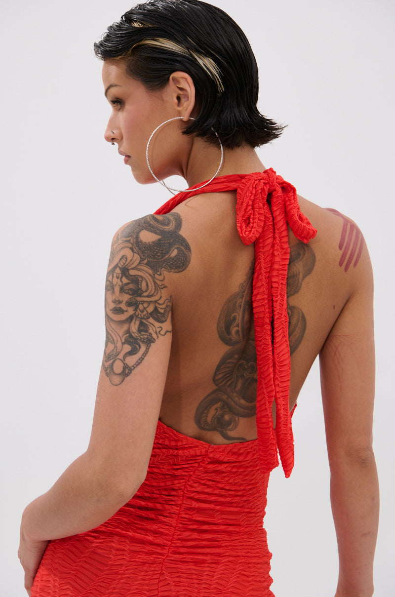 ALWAYS BEST DRESSED MINI DRESS IN RED