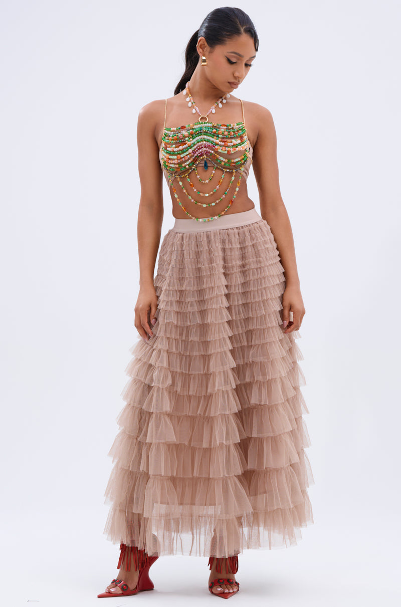 ESMERELDA BEADED CHAIN TOP