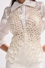 GETTIN HOT IN HERE TOP IN WHITE