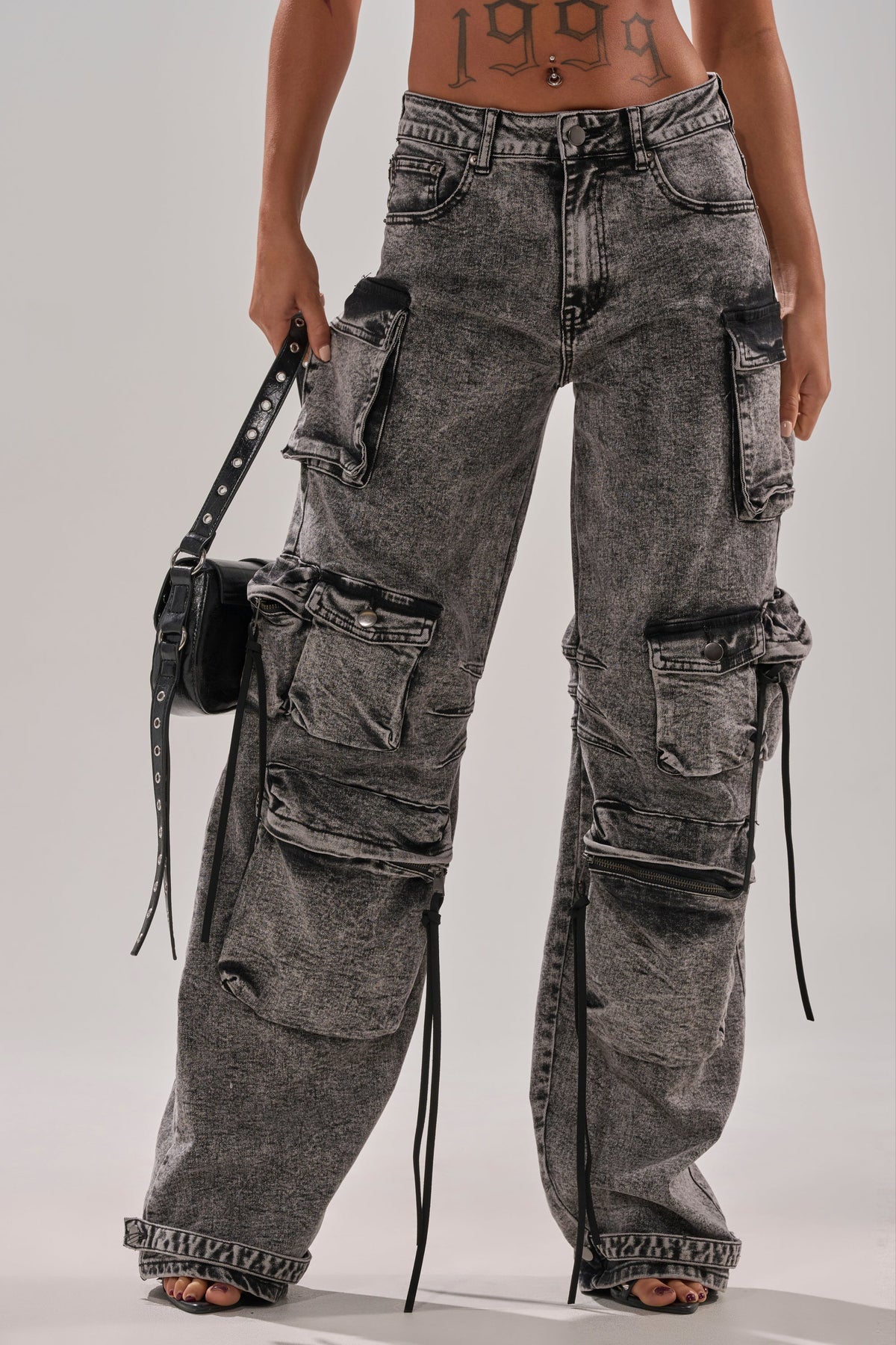 COOL GIRL DENIM CARGO PANT