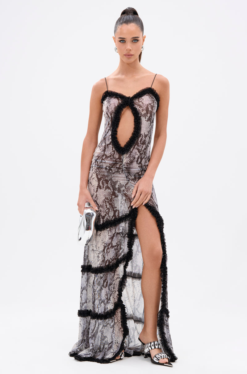 I BITE BACK PRINTED MAXI DRESS