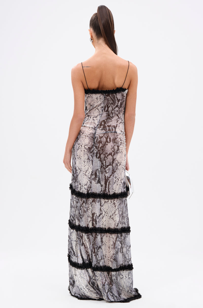 I BITE BACK PRINTED MAXI DRESS