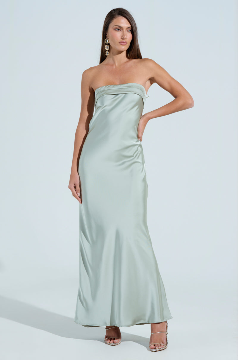 THE ONE THAT GOT AWAY SATIN MIDI DRESS