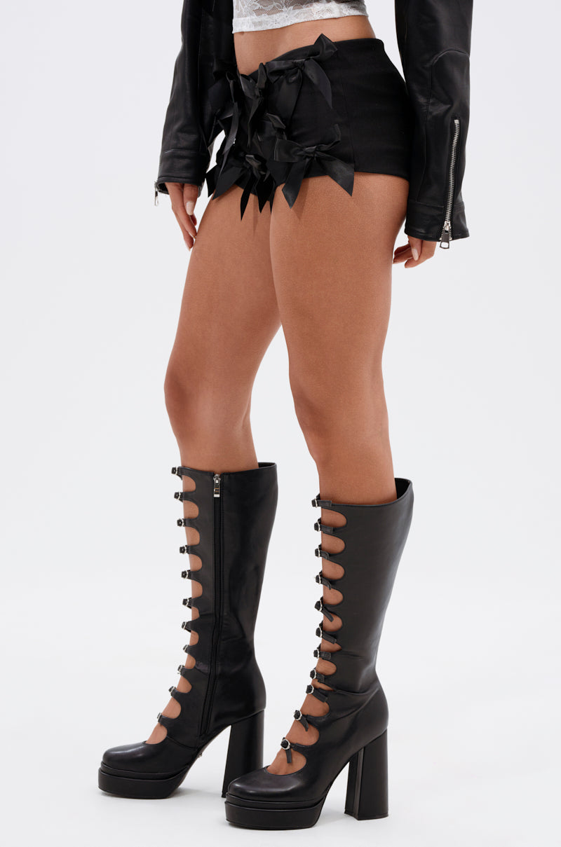 CUTIE PIE SATIN BOW HOT SHORT