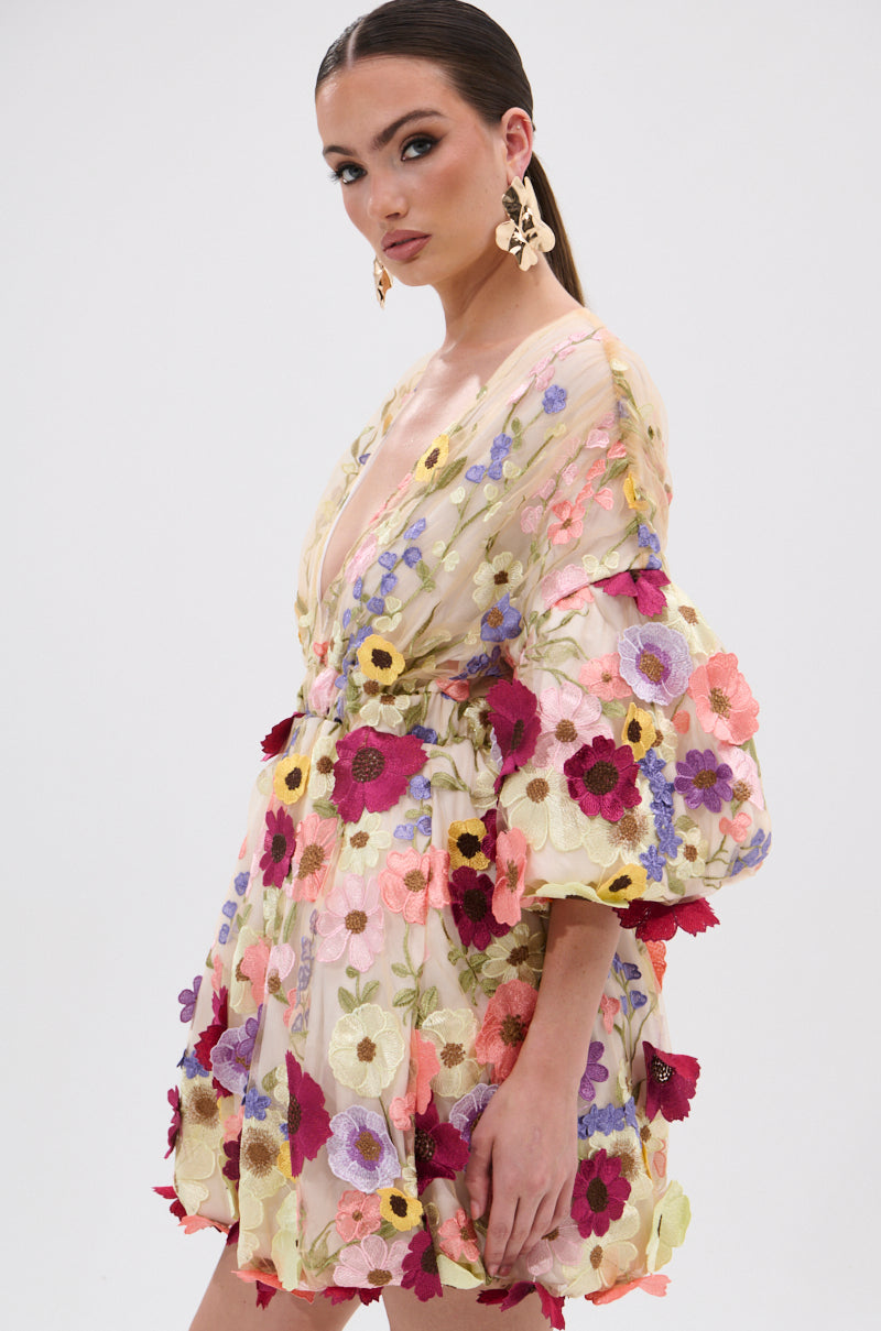 FLORAL BABY MINI DRESS