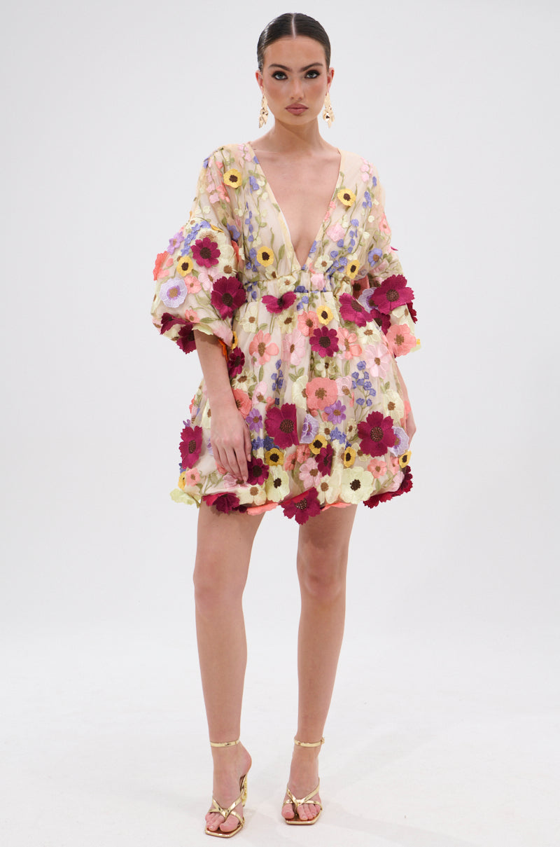 FLORAL BABY MINI DRESS