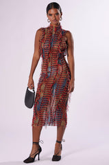 SUMMER TIME LIVIN MESH MIDI DRESS