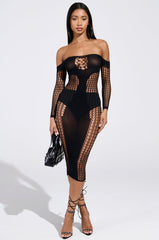 STAY IN YOUR LANE SEAMLESS MIDI DRESS